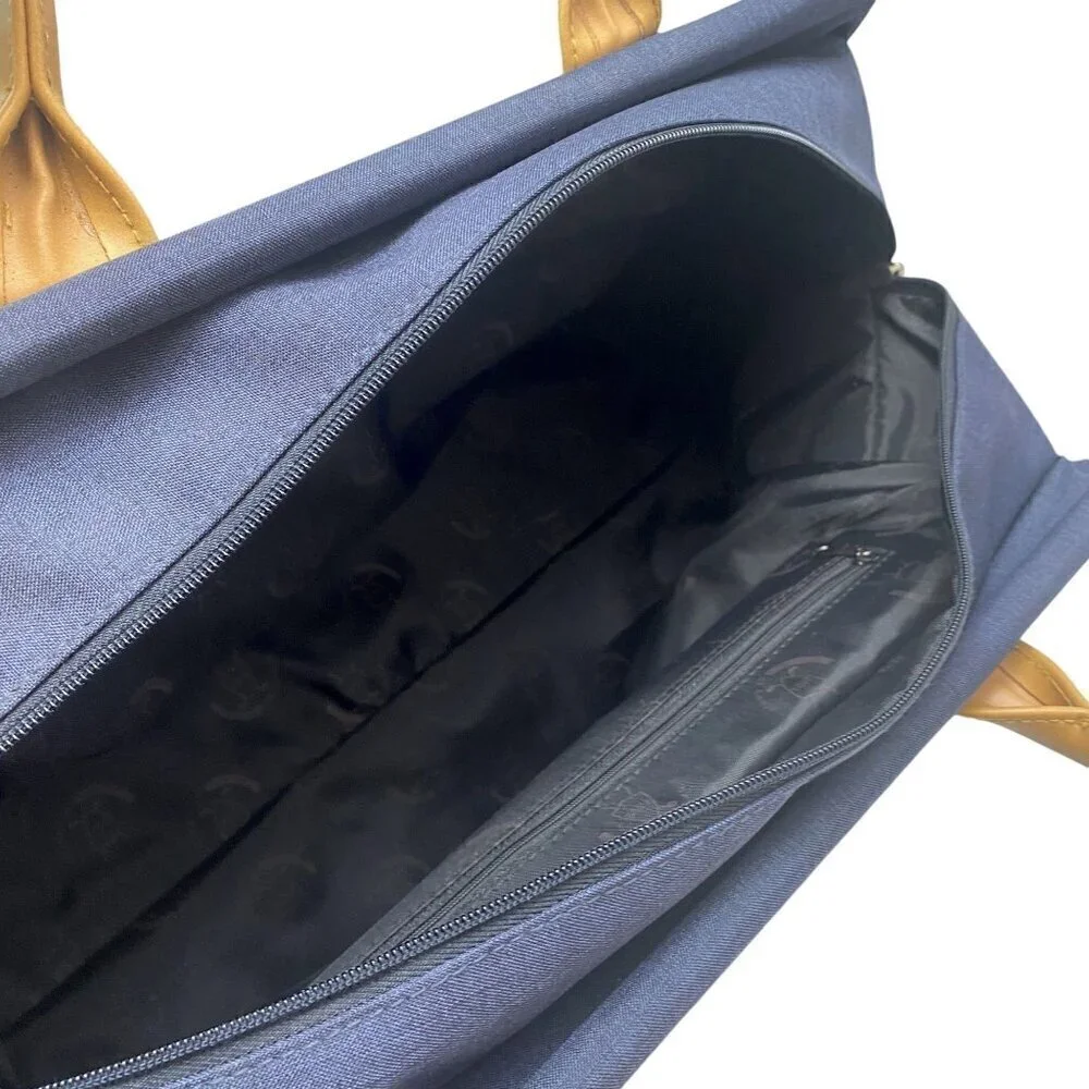 Golf Duffle Bag Navy Blue Embroidered Crest by Tags Lanig